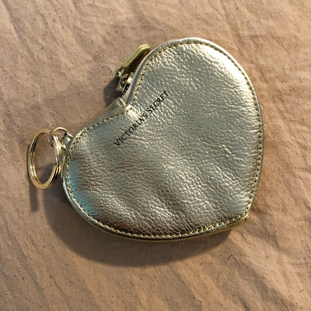 Victoria’s Secret gold heart coin purse